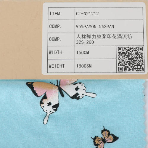 Knit Spandex Single Jersey Print Ecovero Fabric