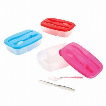 Plastik yemek kutusu plastik çatal ve bıçak