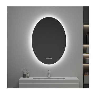 Αγγίξτε τον διακόπτη DEFOGGING SMART MIRROR: Προσαρμοσμένο ωοειδές καθρέφτη με οπίσθιο φωτισμό λυχνίας LED