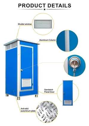 prefab portable toilet showroom prefabricated mobile toilet
