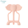 Juguete mordedor de bebé de silicona con forma de elefante 3D
