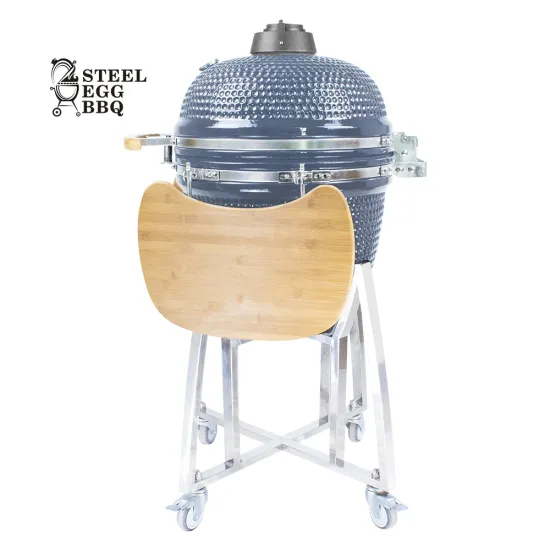 SEB KAMADO Egg 21 Inch Grey Black Barbecue Outdoor Kamado China Ceramic Kamado Bbq Grills