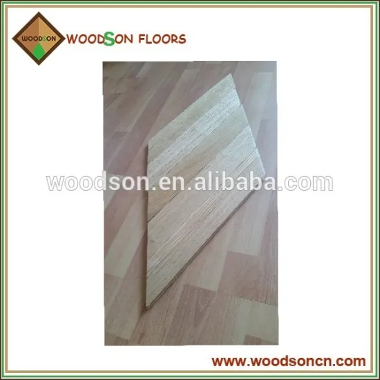 nature color lacqured solid oak chervon parquet flooring
