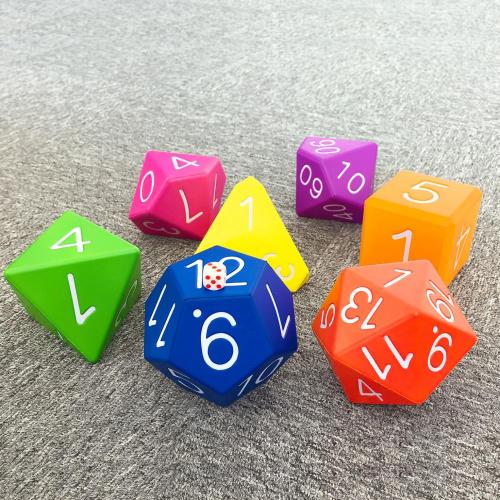 Giant 10CM Foam Dice DND Polyhedral Set of 7