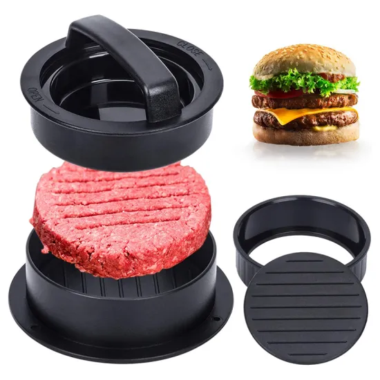 Plastic Non-Stick Burger Patties & Stuffed Burger Press Maker: Create Delicious Burgers at Home