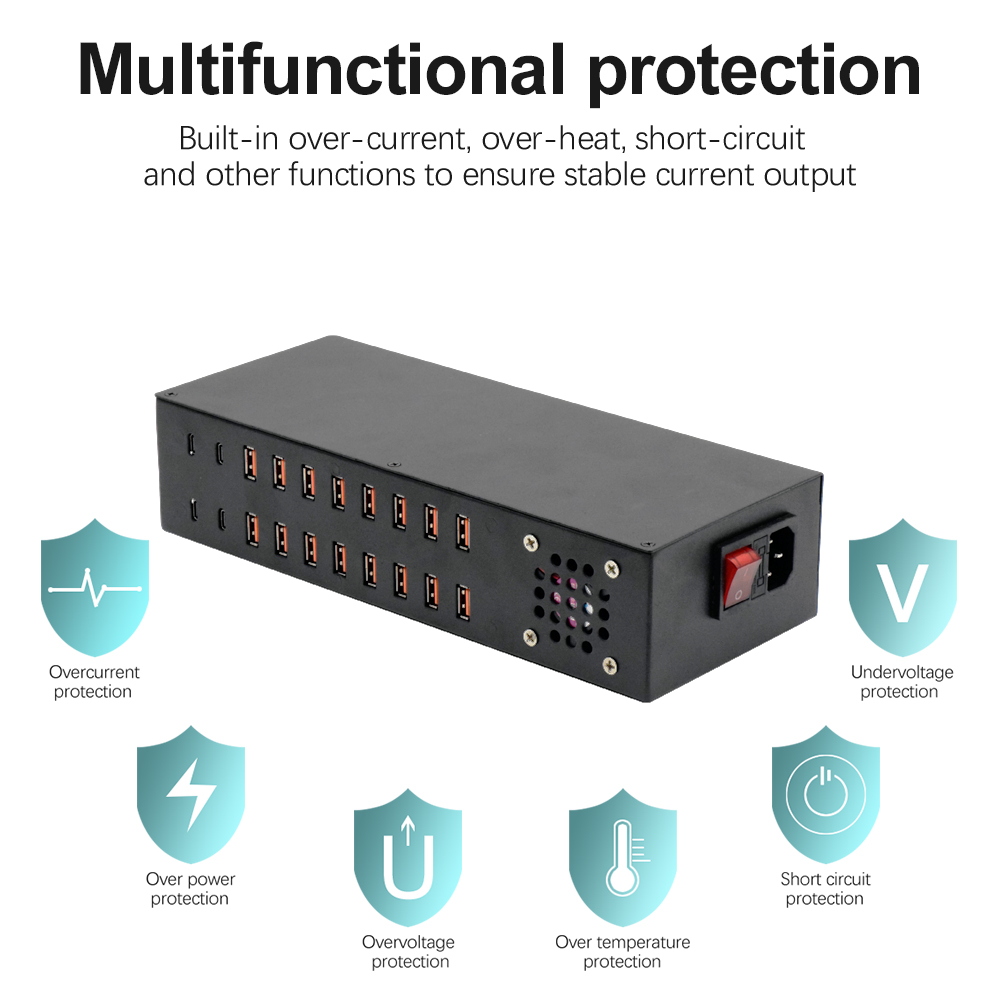 20 port usb charger Protection Mechanism