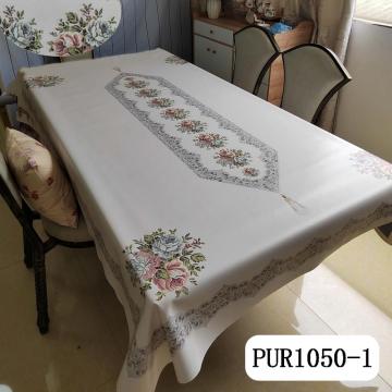 油絵のヴィンテージPU個別のテーブルクロス