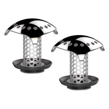 2-Pack Stainless Steel Sink Drain Protector: Anti-Rust Hair Catcher - Small Size