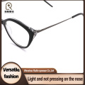 Armações ópticas elegantes de acetato antiderrapante e metal