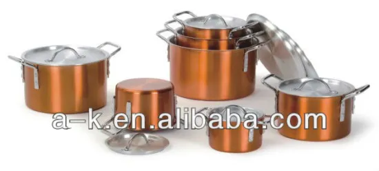 Aluminum 7pcs coloured cooking pot set