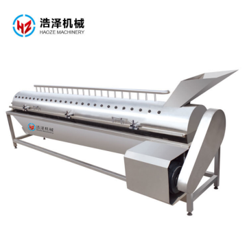 Horizontal long tube claw peeling machine