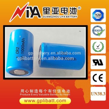 lithium cr2 3v battery 1000mAh +PTC CR15270 Best Quality manufacture in China