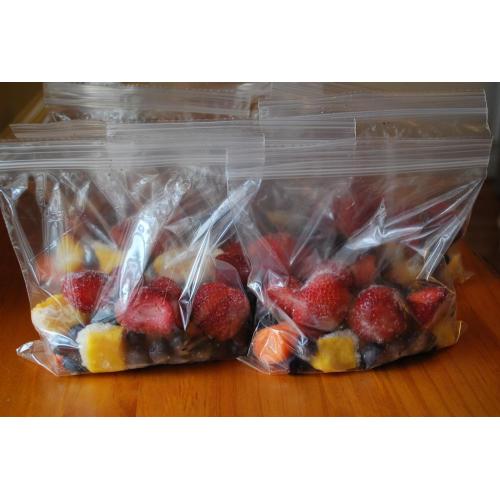 Double Zipper Frozen Food Pouch For Fruit