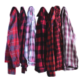 Plaid vintage grunge flannel blue shirt