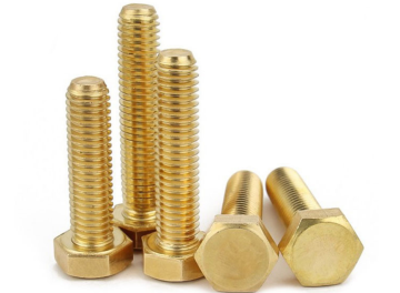 High tensile DIN931 DIN933 brass hex head bolt