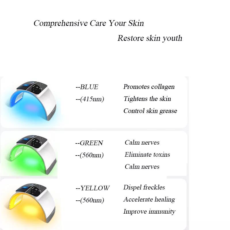 PDT Beauty LED Facial Cold Spray Photon Light Therapy Skin Care Ance Treatment Rejuvenation Mask