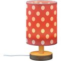 Wood Base Bedside Lamp With Linen Shade