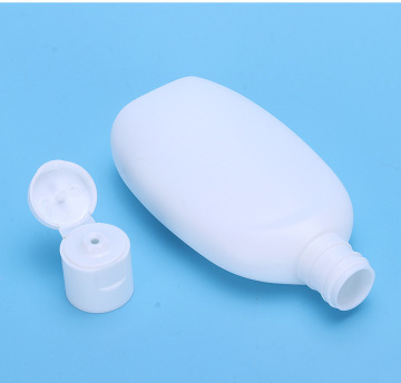White Matte Soft 100ml Plastic Bottle with Flip Cap for Skin Care Products (Shower Gel, Body Lotion, Facial Cleanser, Shampoo)