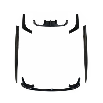 Glossy Black Front Lip, Side Extensions, Rear Diffuser, and Front Splitter Kit for BMW F80 F82 M3 M4