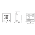 Corriente LCD que mide el medidor de amperios montados en panel de 72 mm