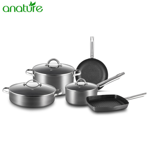 Set Peralatan Masak Setumping Marmer Putih Anodized Terbaik