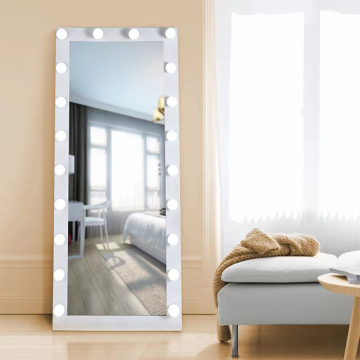 LED Hollywood Vanity Mirror with Lights - Full-Body Floor Mirror for Bedroom