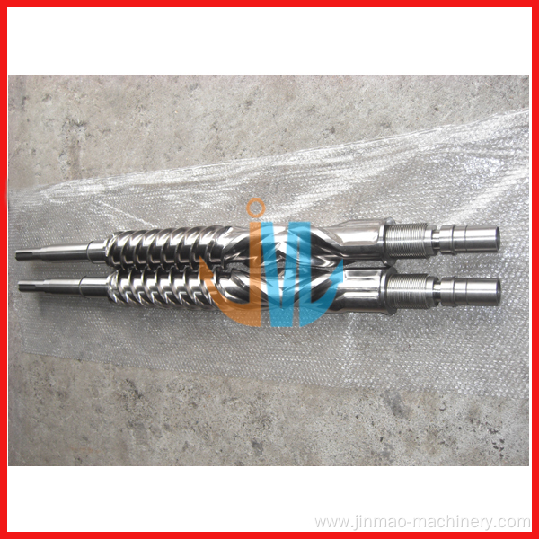 Bimetallic twin rotor screw for internal mixer