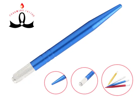 Top Grade Micropigmentation Permanent Microblading Light Blue Manual Pen