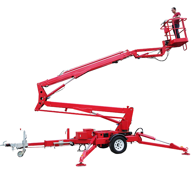 12m-14m Wheel-Mounted Spider Articulated Boom Lift for Painting and Construction