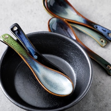 CHAODA Restaurant Dinnerware Household Ceramic Soup Rice Spoon