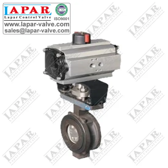 LPB13 High Performance Double Eccentric Butterfly Valve with Pneumatic Actuator