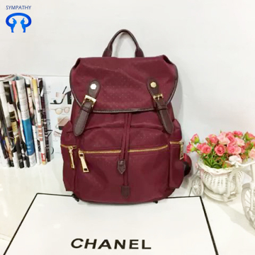 Cowhide double shoulder bag traveling bag