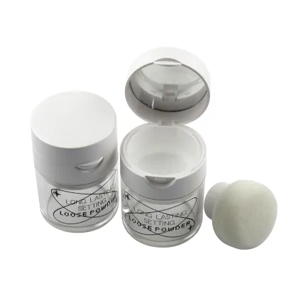 TM-P1234 15g Plastic Loose Powder Container with Puff