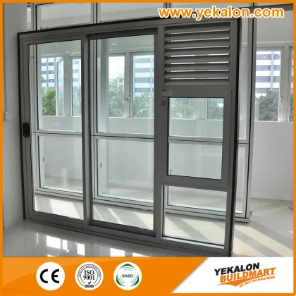Australia Standard System Aluminum Sliding Door & Window with Clear Tempered Glass