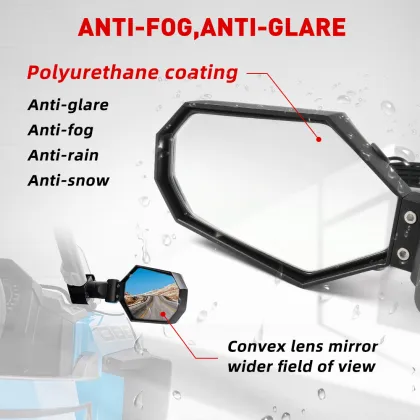 Universal UTV Rearview Lighted Mirrors for ATV UTV Parts Polaris Accessories