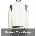 Chaqueta de béisbol de hombres blancos personalizados