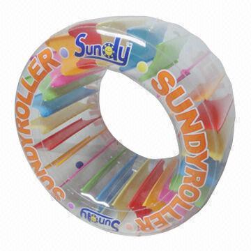 Inflatable kids' wheel roller toy