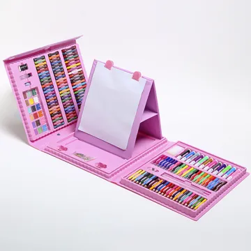 Water Color Pens and Art Kit: Colored Pencils, Crayons, Brushes, and Markers for School