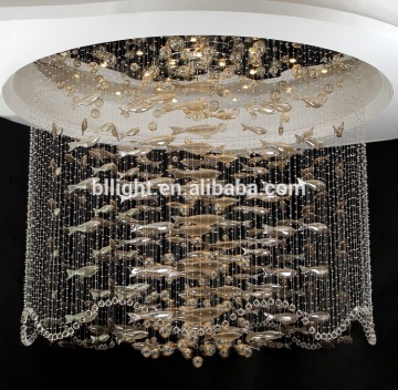 Crystal ball pendant light unique fish chandelier new popular light