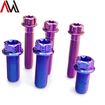 Titanium Wheel Bolts for Motorcycle Rearview Mirror: M8x15mm and M10x15mm, Grade 5
