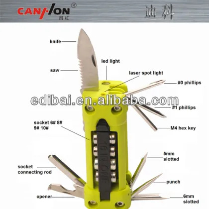 mutil swiss knife with LED/tool set/screwdriver/ outdoor tools