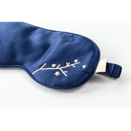 100% Silk Luxury Silk Eyemask With Embroidery Design