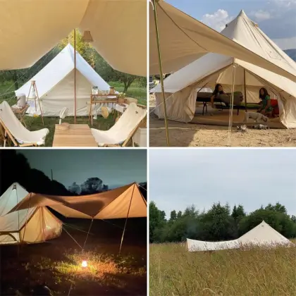 Canvas Awning Tarp for Glamping Tents Sun Shelters