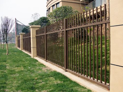 Powder coated security picket fence