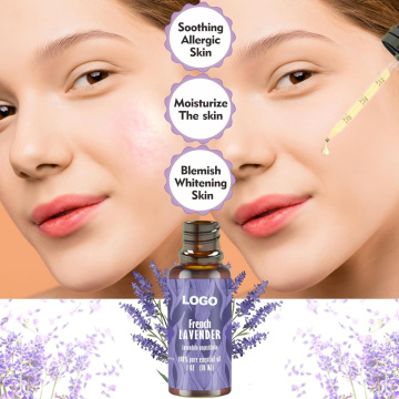 Óleo de lavanda 100% puro e natural óleo de grau premium com conta -gotas para aromaterapia e difusor - 1 fl oz