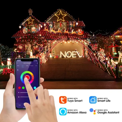 KING YI LED Light Shark Pixel Lights - Mobile Phone Control for Holiday Decorations