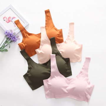 Thai Latex Underwear Women Seamless Bra Thin Wire Free Comfort Contour Push Up Yoga Wireless Bra Padded" 

However, considering SEO practices and readability, a more optimized title might be:

"Thai Latex Seamless Bra: Comfortable Push-Up Yoga Bra with Wi