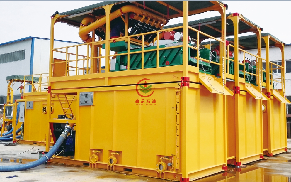 Tanque de lama para controles de sólidos de perfuração