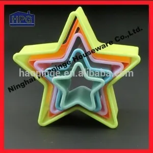 6 different shapes Christmas plastic cookie
