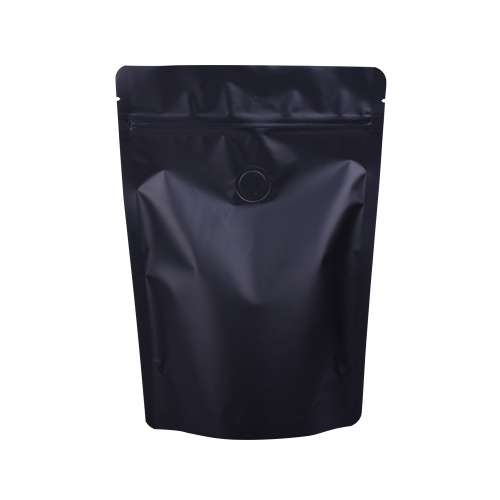 250G black plastic ziplock bag for tea